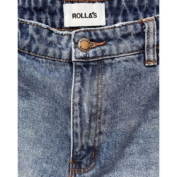 ROLLA'S Dusters High Rise Slim Denim Shorts in Old Rip, Size 29 - Picture 11 of 16